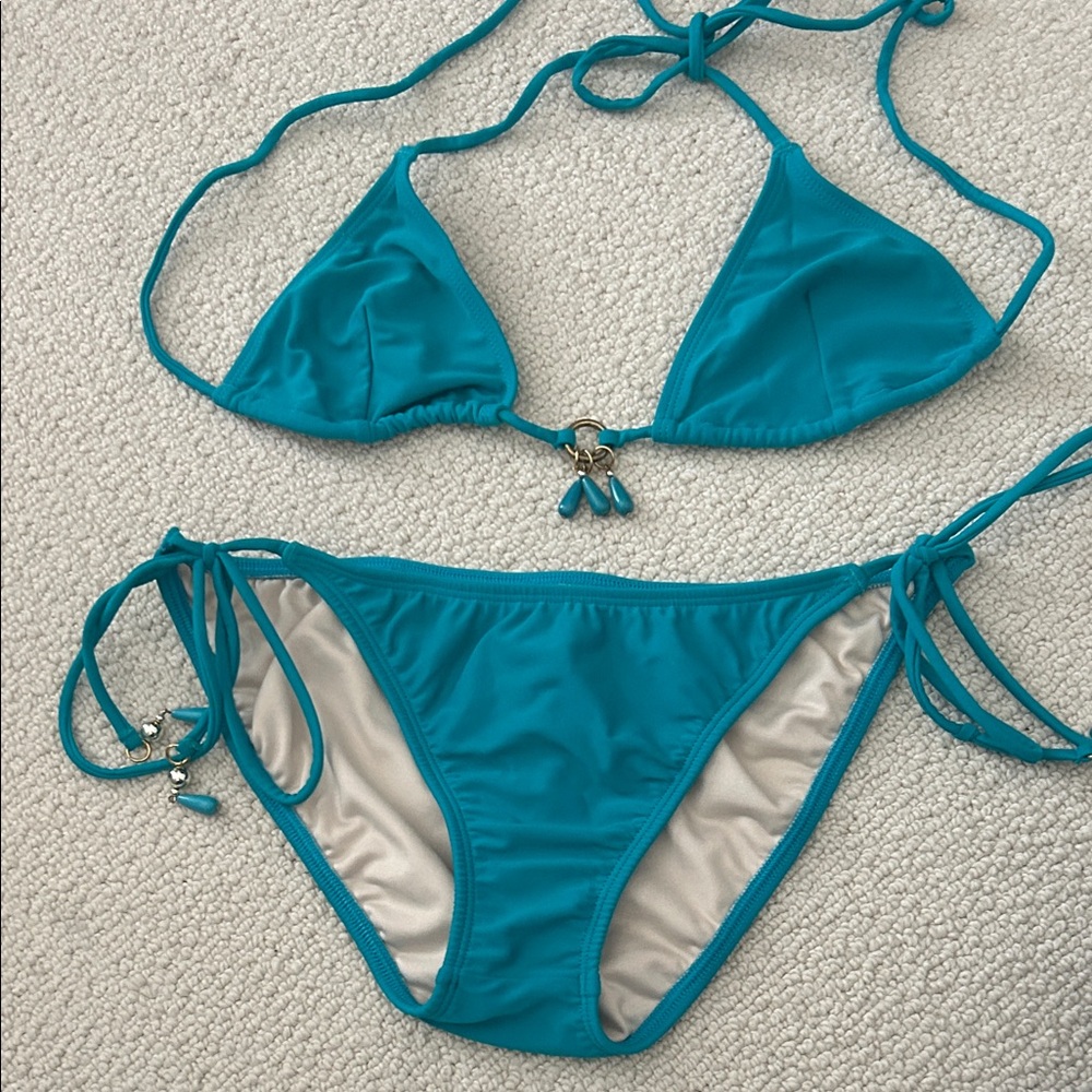 Shoshanna Turquoise Bikini Set- M